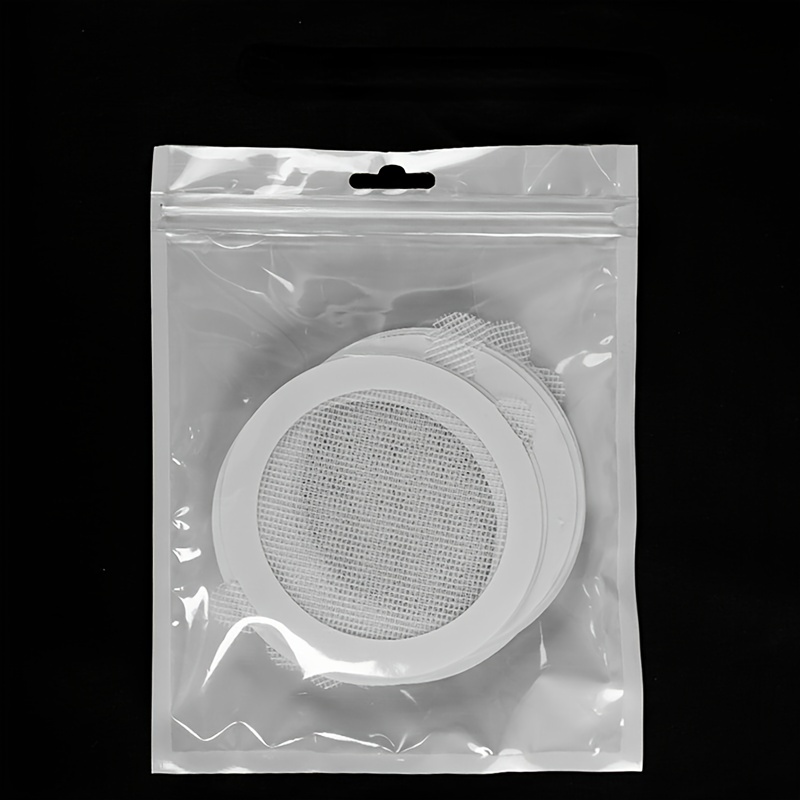 Disposable Drain Hair Catcher Stickers for Shower, White Mesh