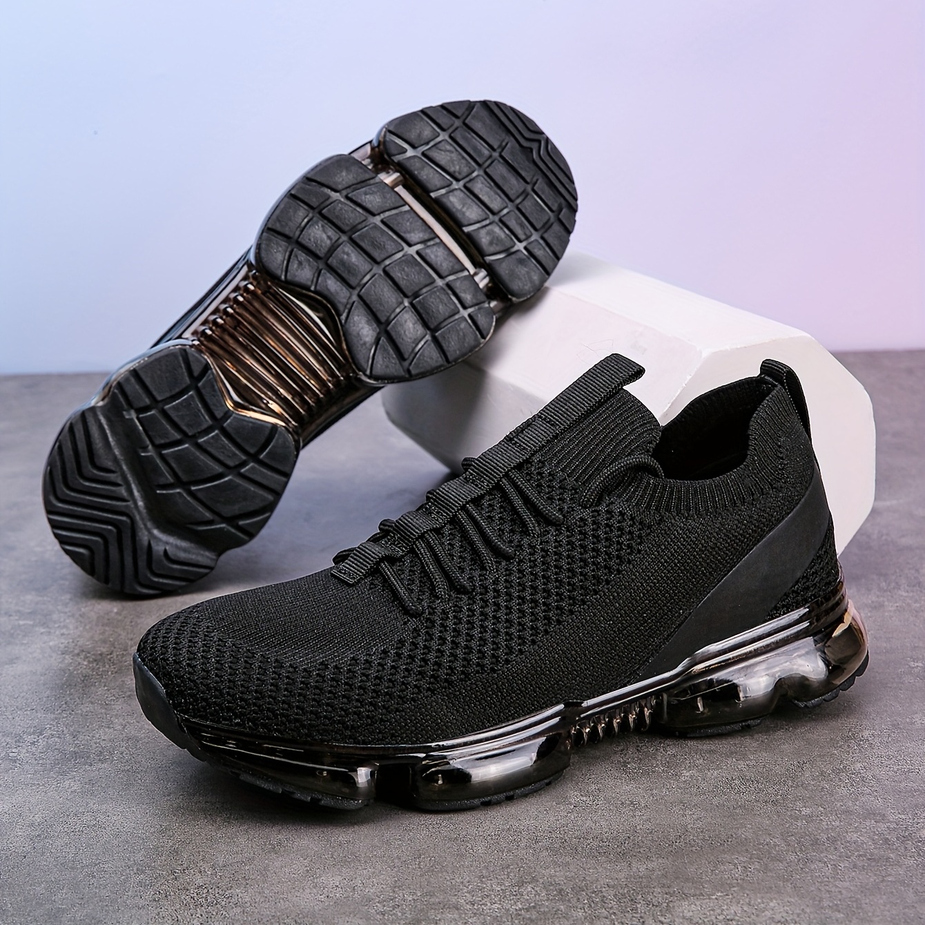 Black comfy clearance tennis shoes