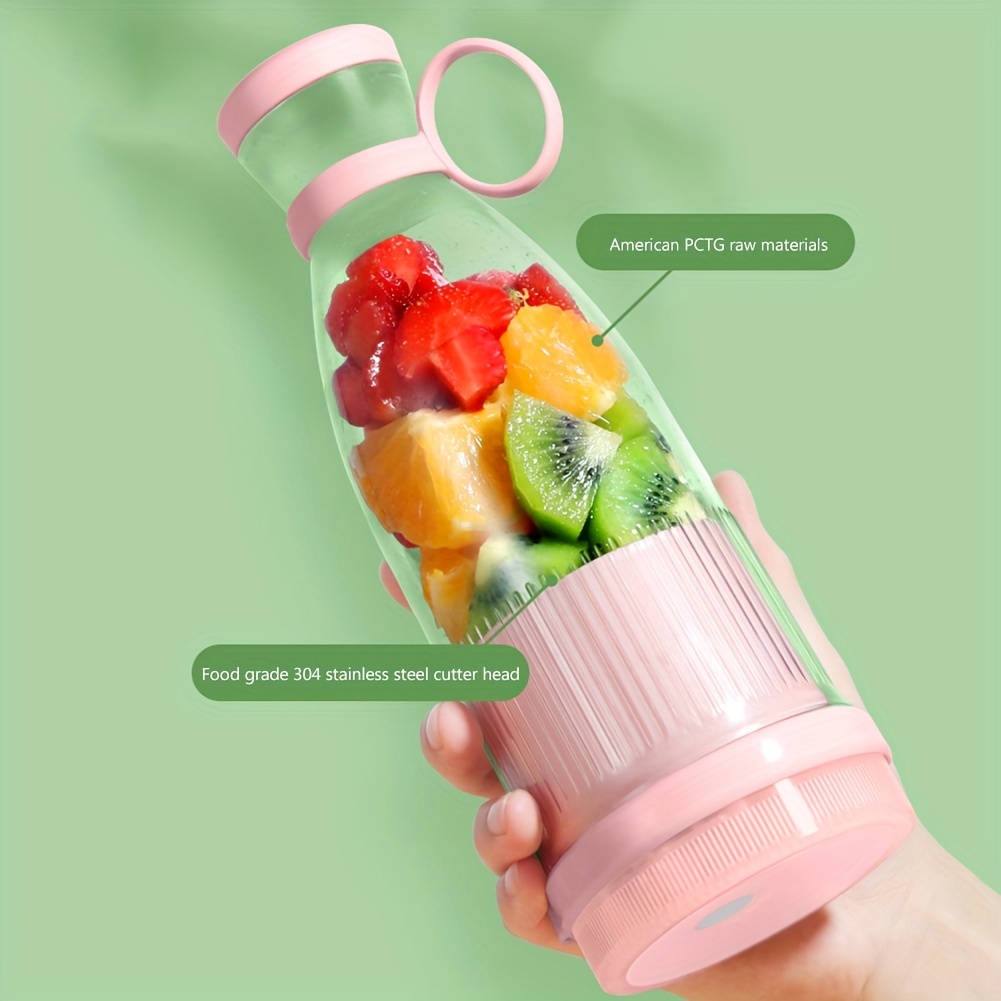 Stainless Steel Electric Mini Portable Juicer Bottle, for Home, Capacity:  380 ML