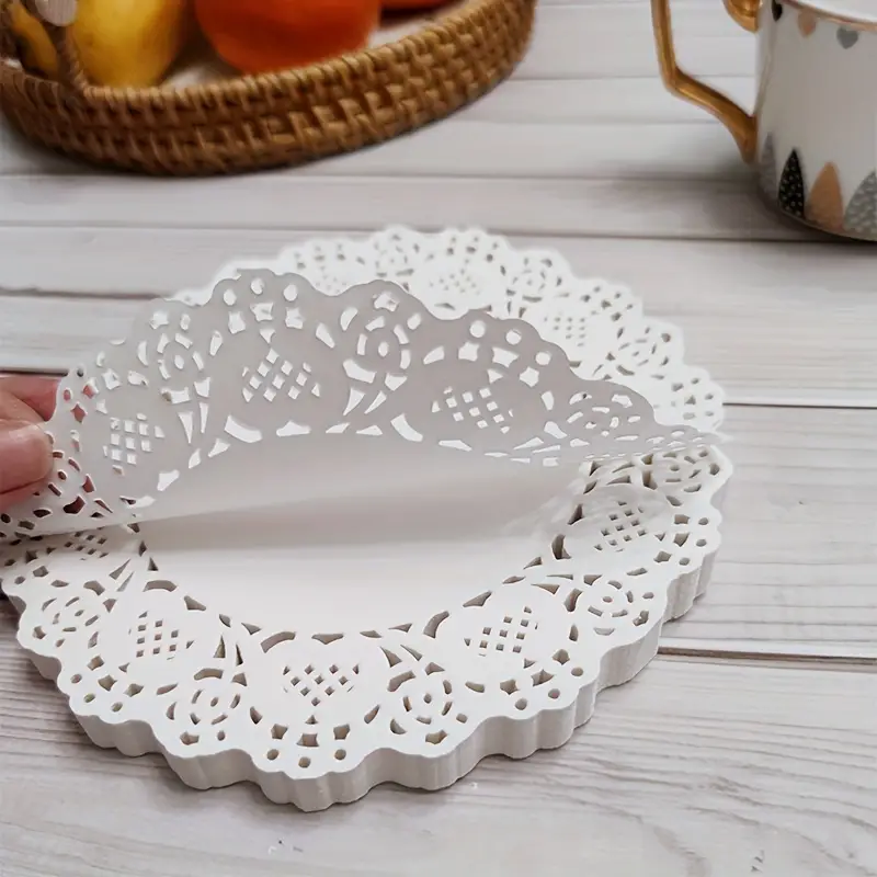 Oil absorbing Baking Papers Round Lace Paper Doilies For - Temu