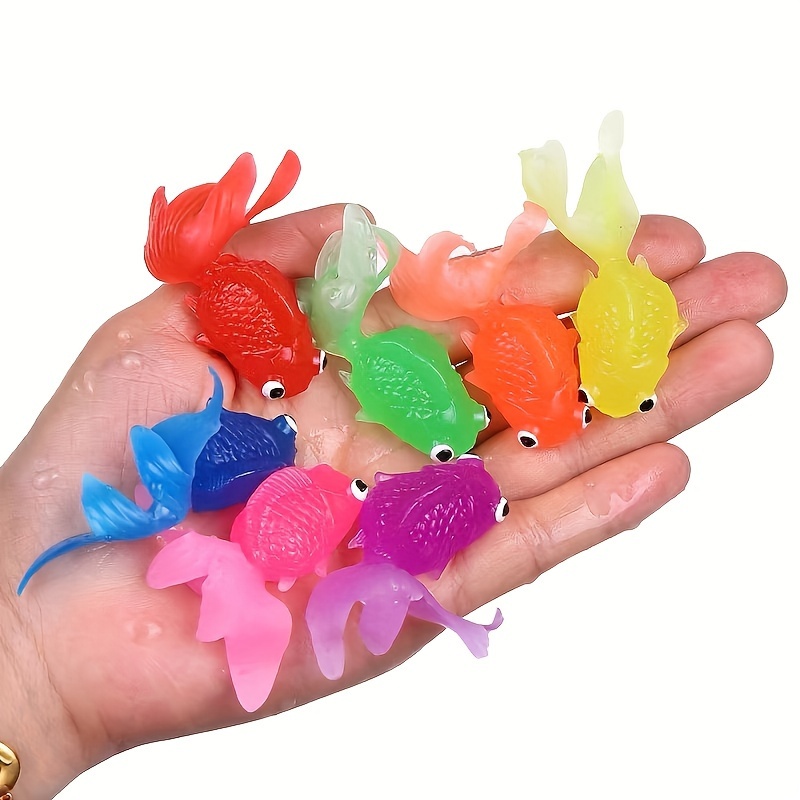 Multicolor Simulation Rubber Goldfish Bath Toy Water Play - Temu