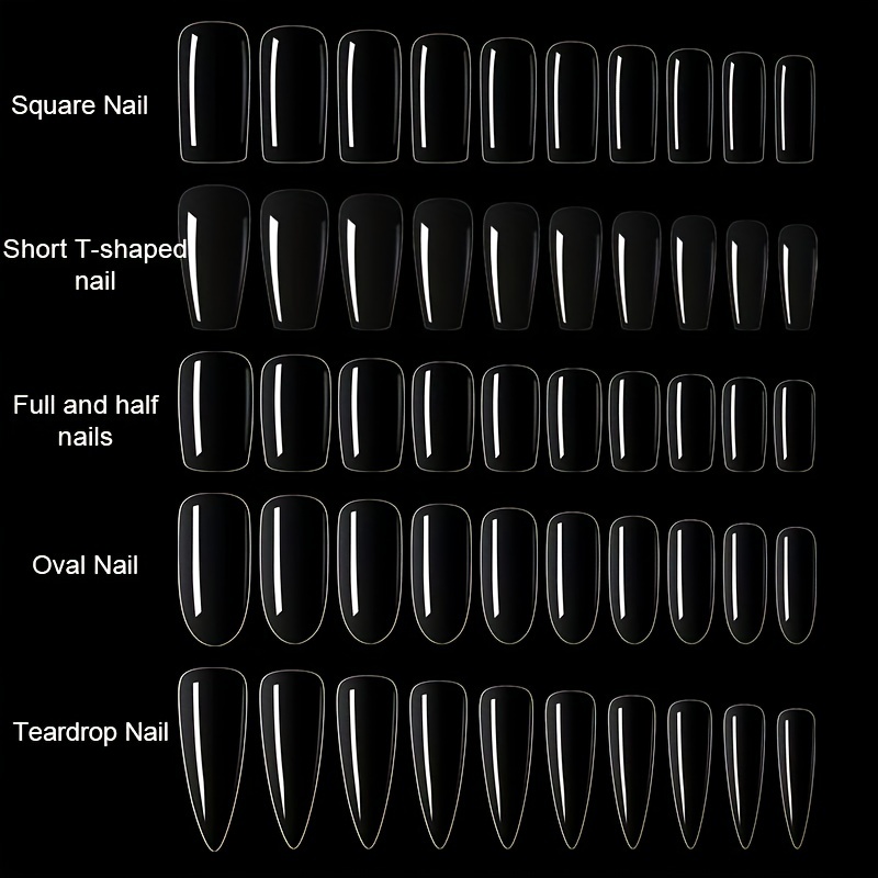 Soft Gel Nail Tips Clear Acrylic Nail Tips Medium Almond Shaped False Nail Tips