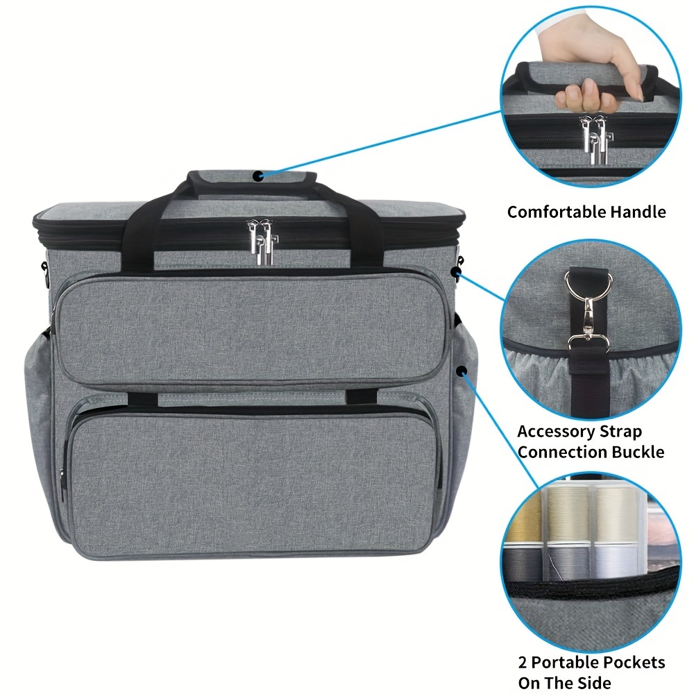 Bearachild Bolsa para máquina de coser de gran capacidad, bolso de  almacenamiento portátil de viaje, azul oscuro Almacenamiento y organización  del hogar Azul oscuro Bearachild