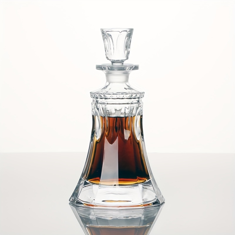 Whiskey Decanter with Glass Stopper,26 oz Liquor Decanter for