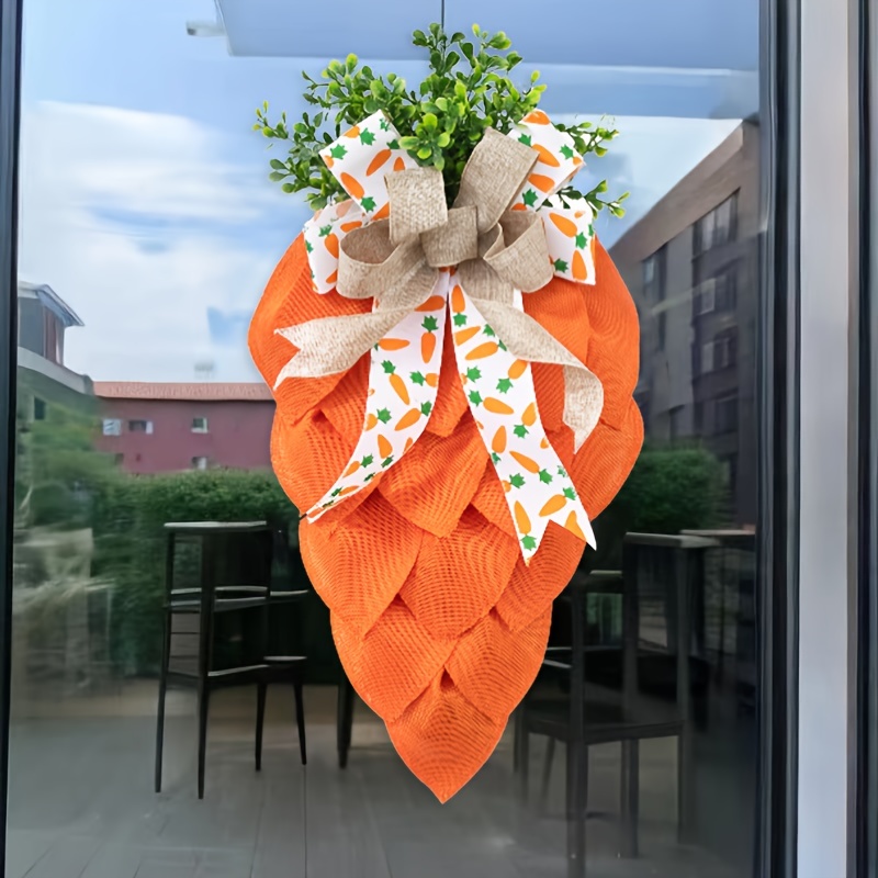 Ghirlanda pasquale ghirlanda di carote tulipano artificiale ghirlanda con  arazzi in Rattan decorazione ghirlanda per la decorazione di pasqua della  carota della parete della porta d'ingresso - AliExpress