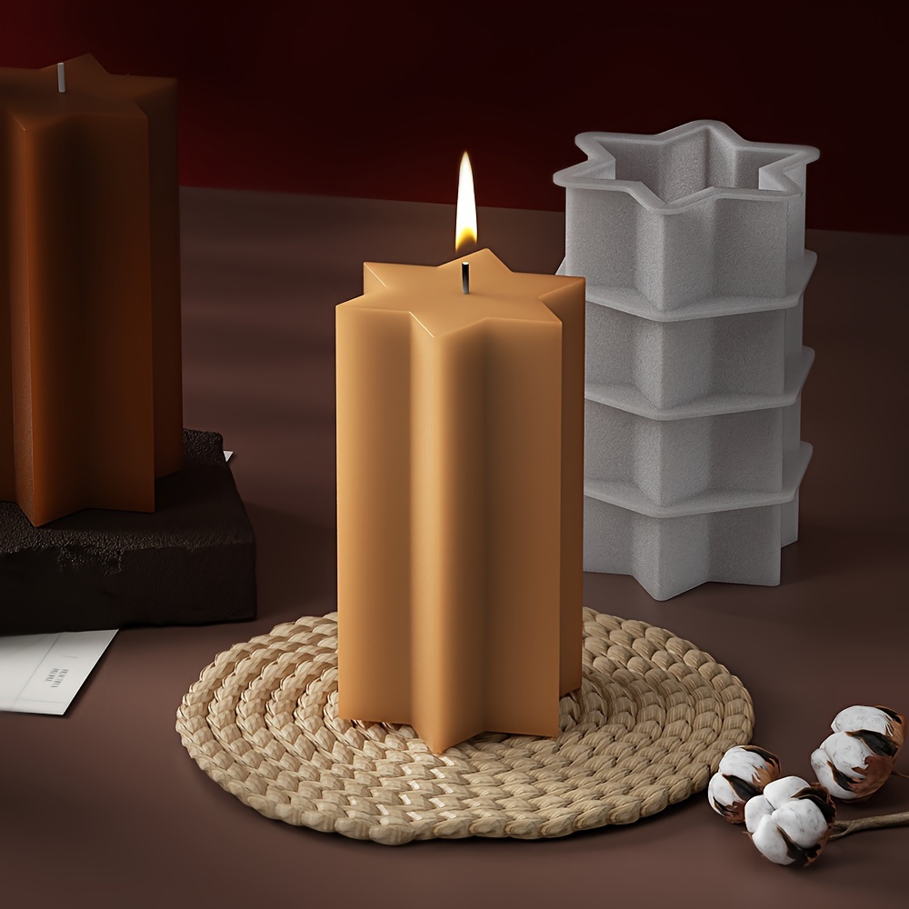 2 moldes de vela de silicona para hacer velas, moldes hexagonales  cilíndricos para hacer velas de aromaterapia, molde epoxi para resina,  jabón