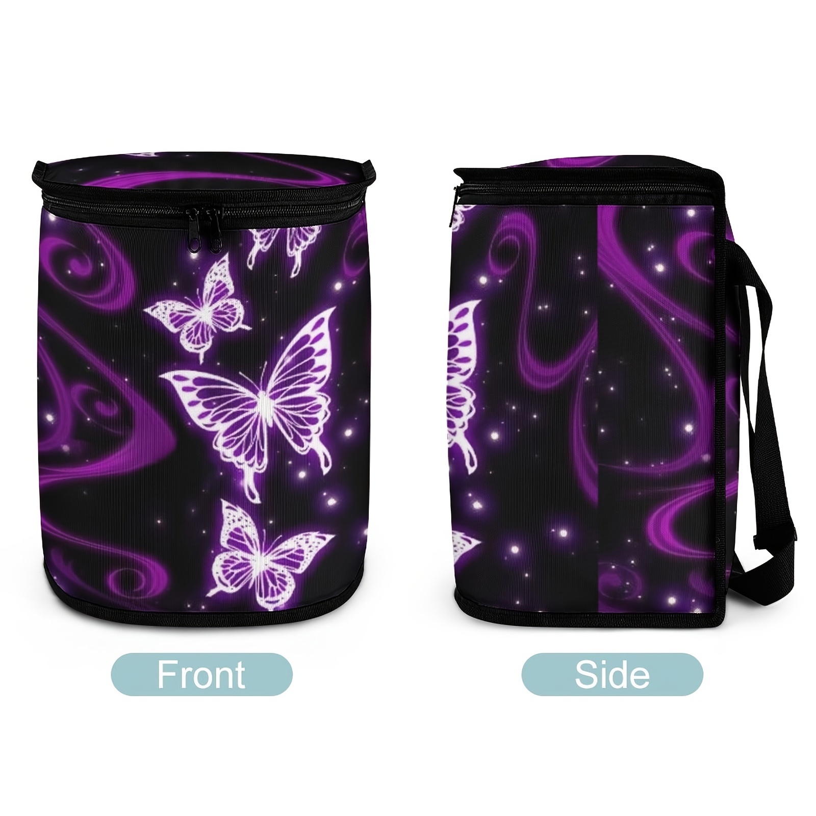 Butterfly Pattern Car Trash Can Dust Bin Trash Bin For - Temu