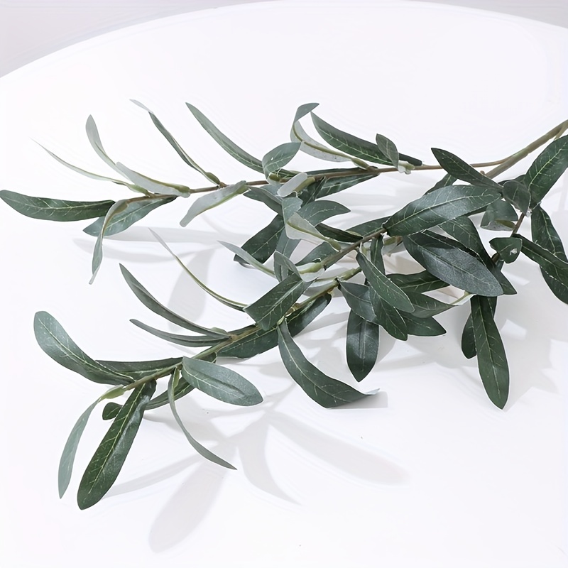  JAROWN Tallos de ramas de olivo artificiales, 5 piezas, 28  pulgadas : Hogar y Cocina