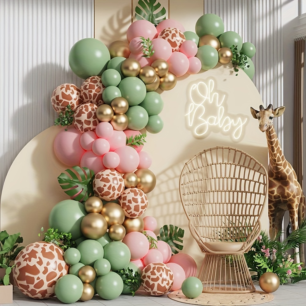 54PCS Woodland Birthday Party Decorations, Forest Animal Theme Balloon Arch  Kit for Baby Shower