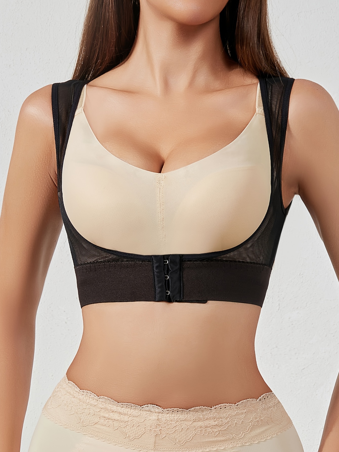 Front Buckle Shaping Tank Tops, Push Up Lifting Slimmer Open Bust Top,  Women's Underwear & Shapewear