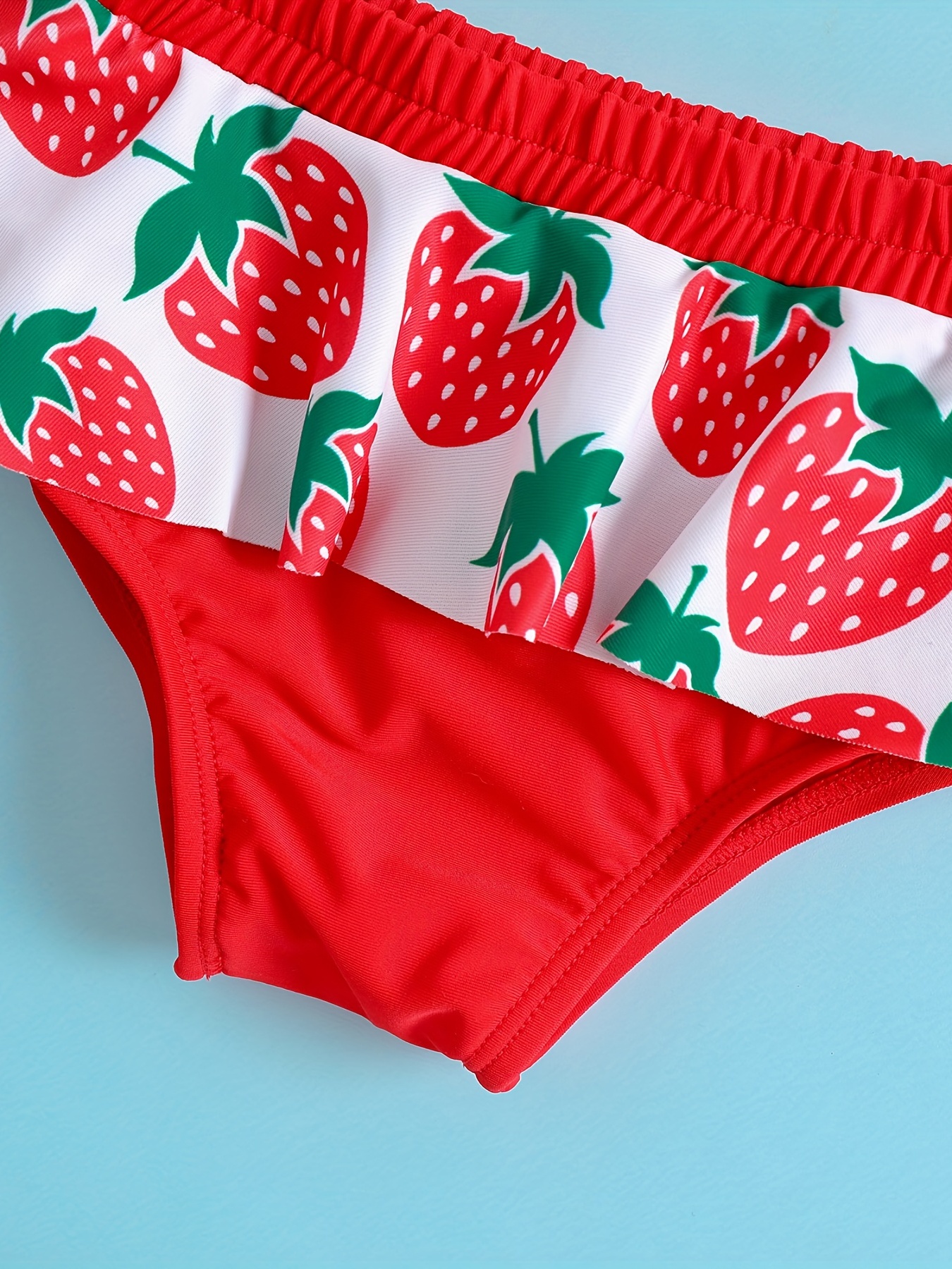 Buy Voberry Children Kids Girls Bikini Beach Straps Swimsuit Tops+Shorts  Swimwear Set Red at