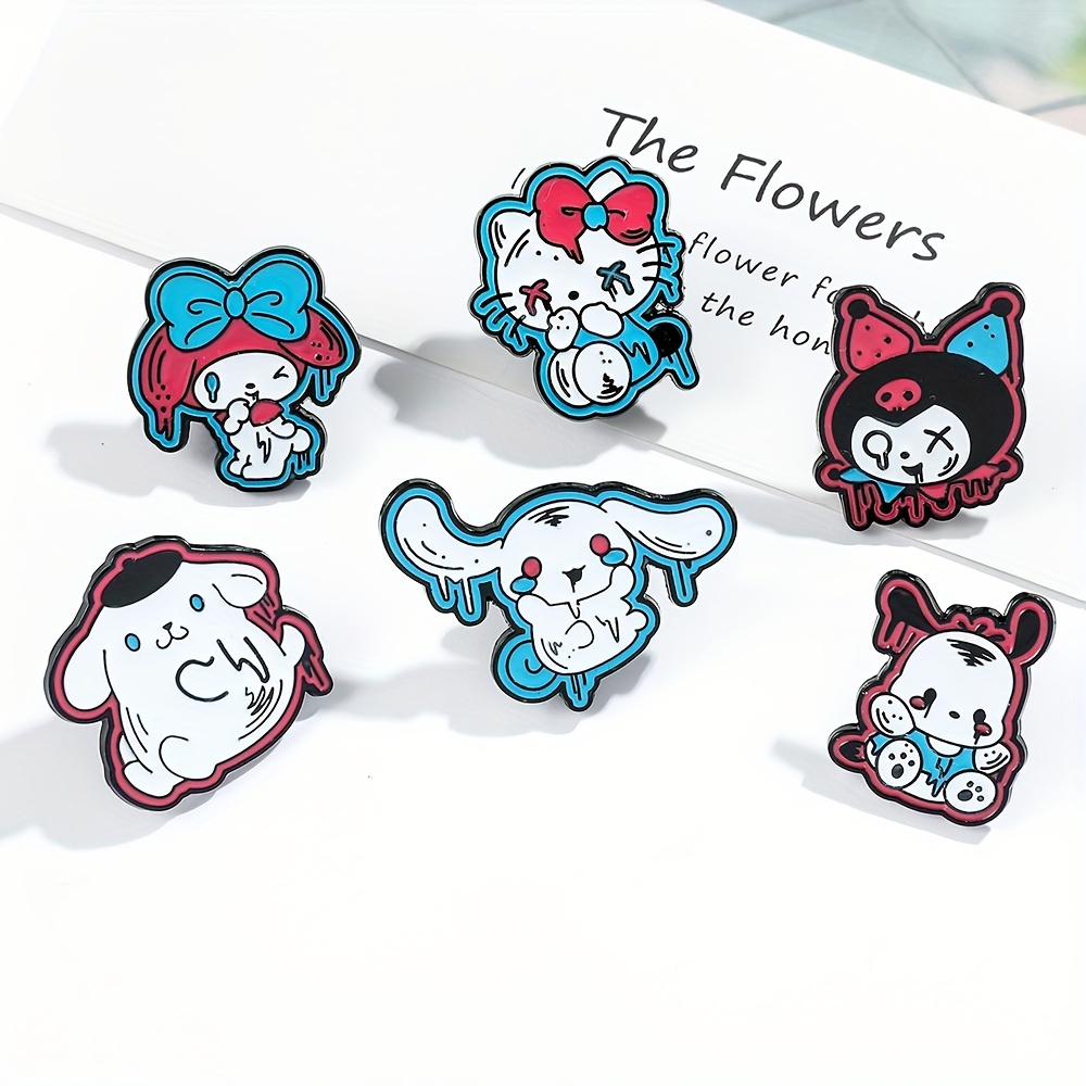 Floral Kuromi Melody Brooch Cute Anime Movies Games Hard Enamel Pins  Collect Metal Cartoon Brooch Backpack Hat Bag Collar Lapel Badges From 1,32  €