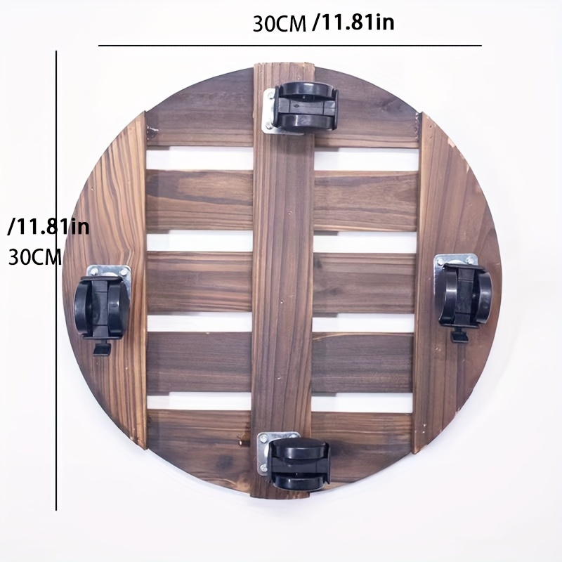 Supporto Piante Rotanti In Legno Carrello Piante 4 Ruote Girevoli  Bloccabili A 360°, Interni Esterni Patio/vaso Fiori/vasi Piante Grasse -  Patio, Prato E Giardino - Temu Italy