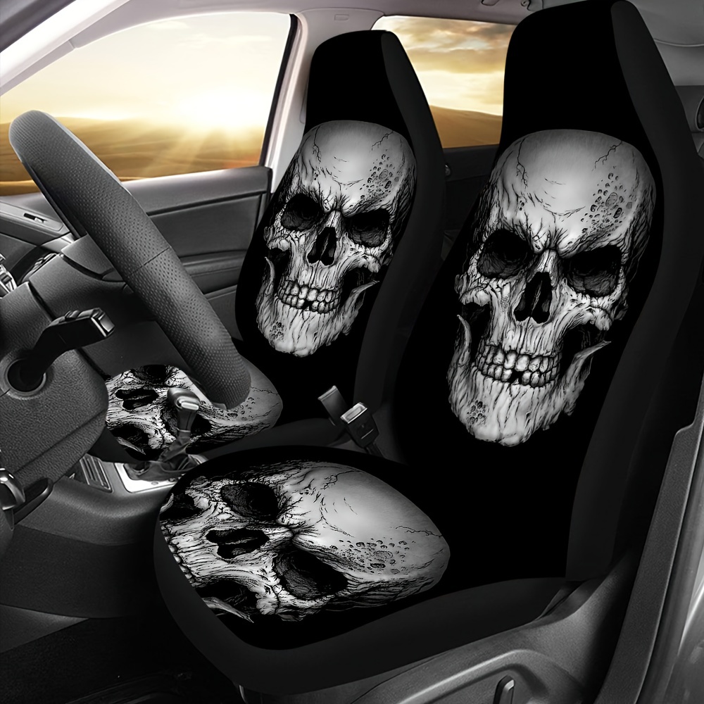 Halloween Pumpkin Print Car Seat Covers, Universal Fit Car Seat Covers For Front  Seats Only, Automotive Bucket Seat Cushion Pad - Temu