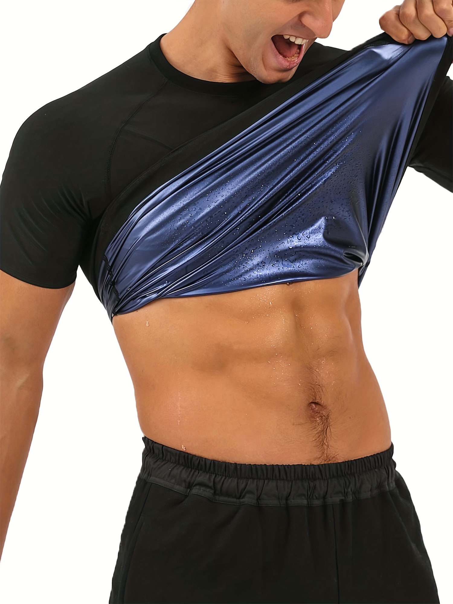 Men's Fitness Compression Shirts Men Short Sleeve Athletic - Temu