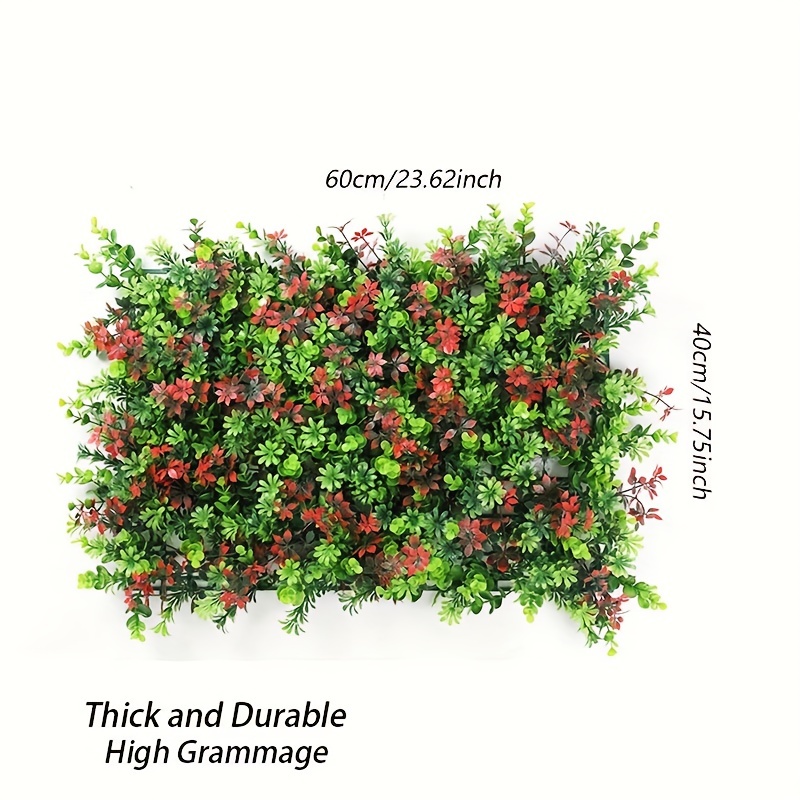 Artificial Grass Wall Panel Faux Shrubs Fence Mat Room Wall Decoration Panel