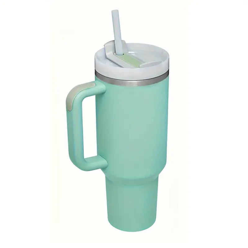 Stainless Steel Tumbler With Lid And Straw - Portable And
