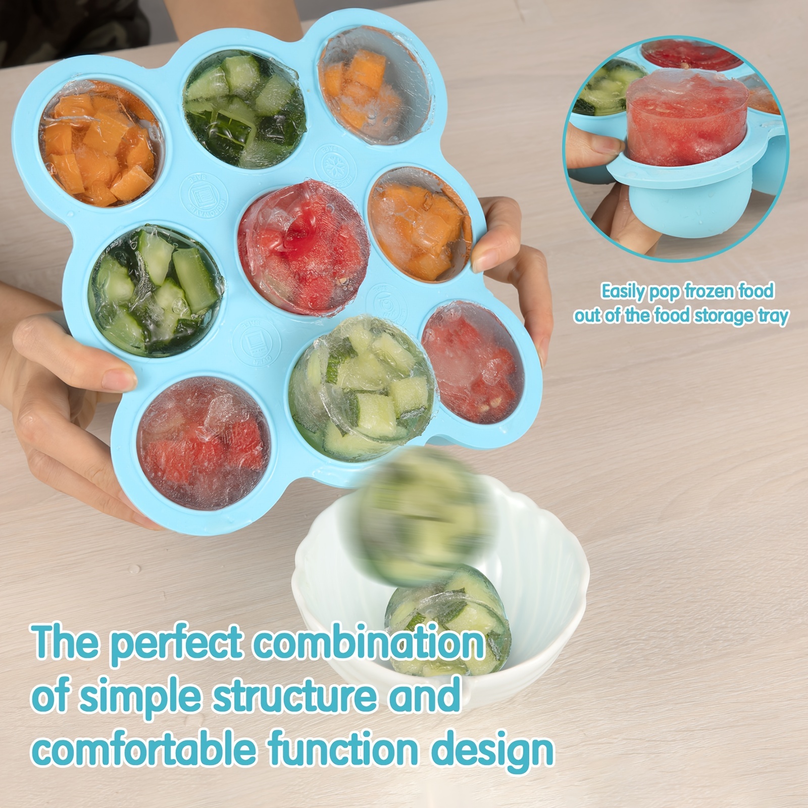 Prep Silicone Baby Food Freezer Tray With Clip-on Lid, 2oz X