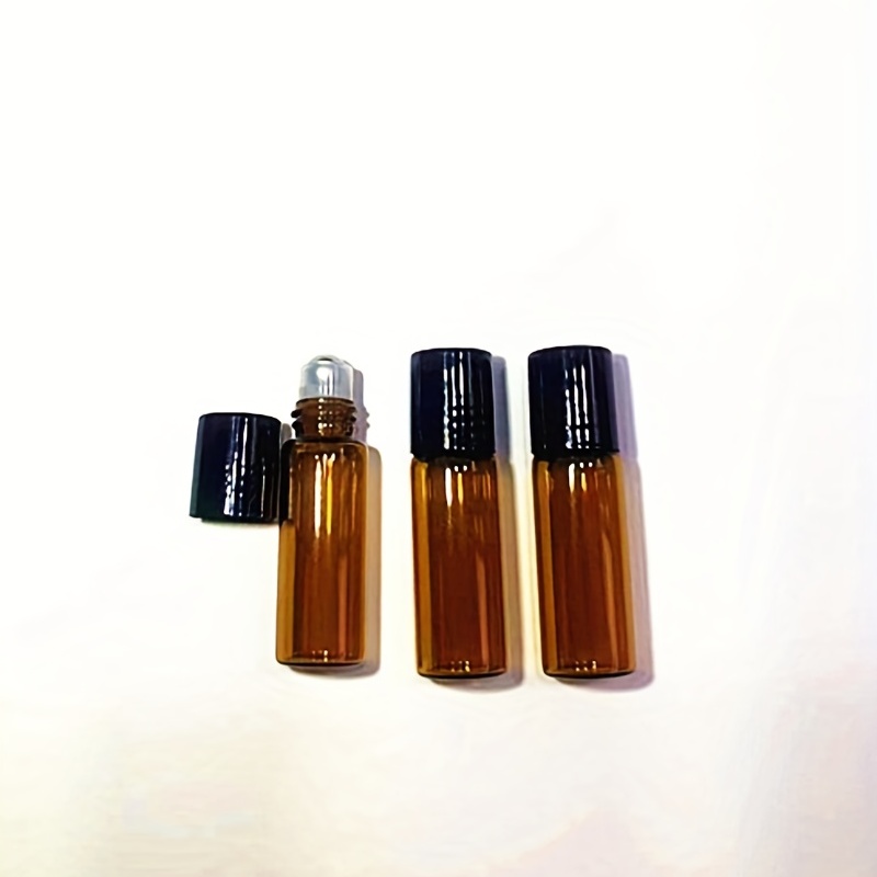 10ml 8 ml 5 ml d'huile essentielle de verre ambré rouleau sur bouteille  avec bille en acier inoxydable