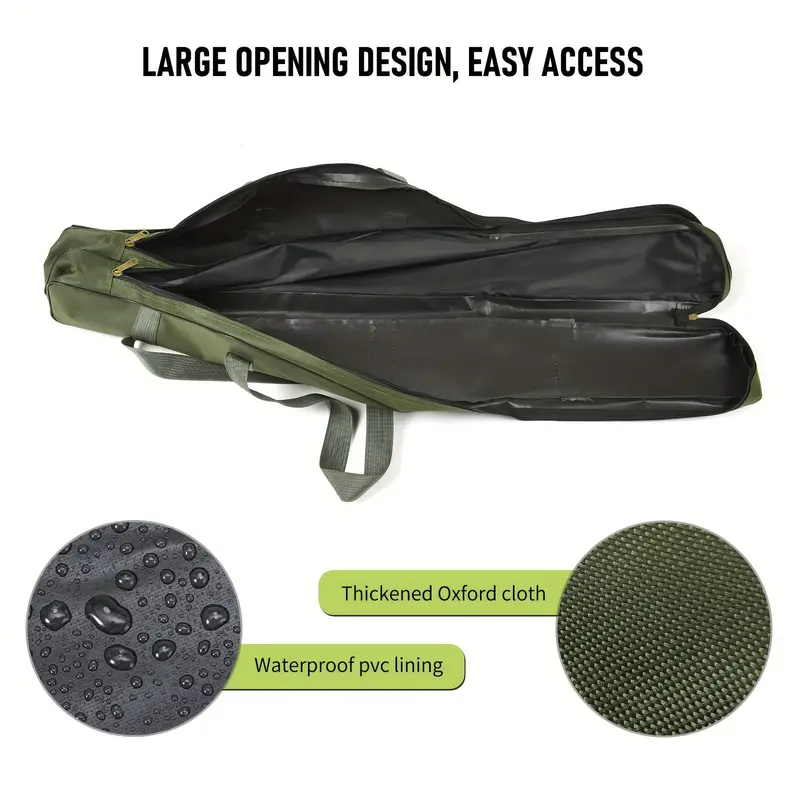 Foldable Pole Bag Large Capacity Oxford Cloth Rod Bag - Temu