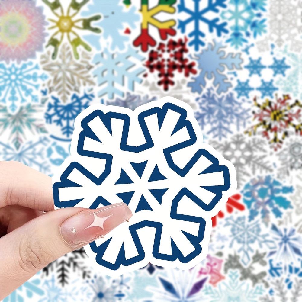 52pcs Snowflake Sticker Series Stickers - Waterproof Vinyl Stickers For  Notebooks, Laptops, Water Bottles, Computers, And Phones - Great For Adult,  St