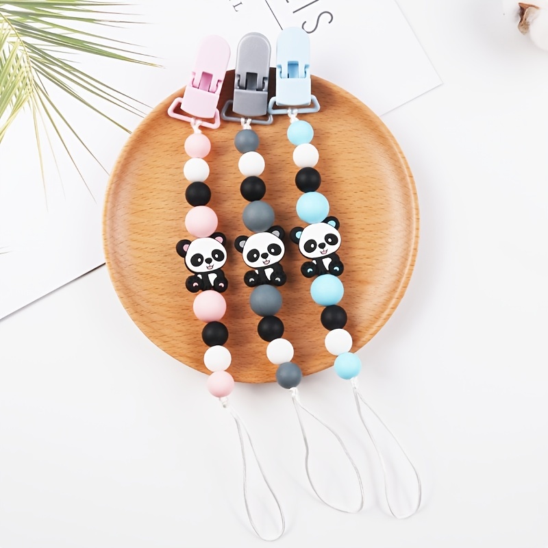 Baby Panda Silicone Pacifier Chain Teether Anti-drop Anti-lost Chain