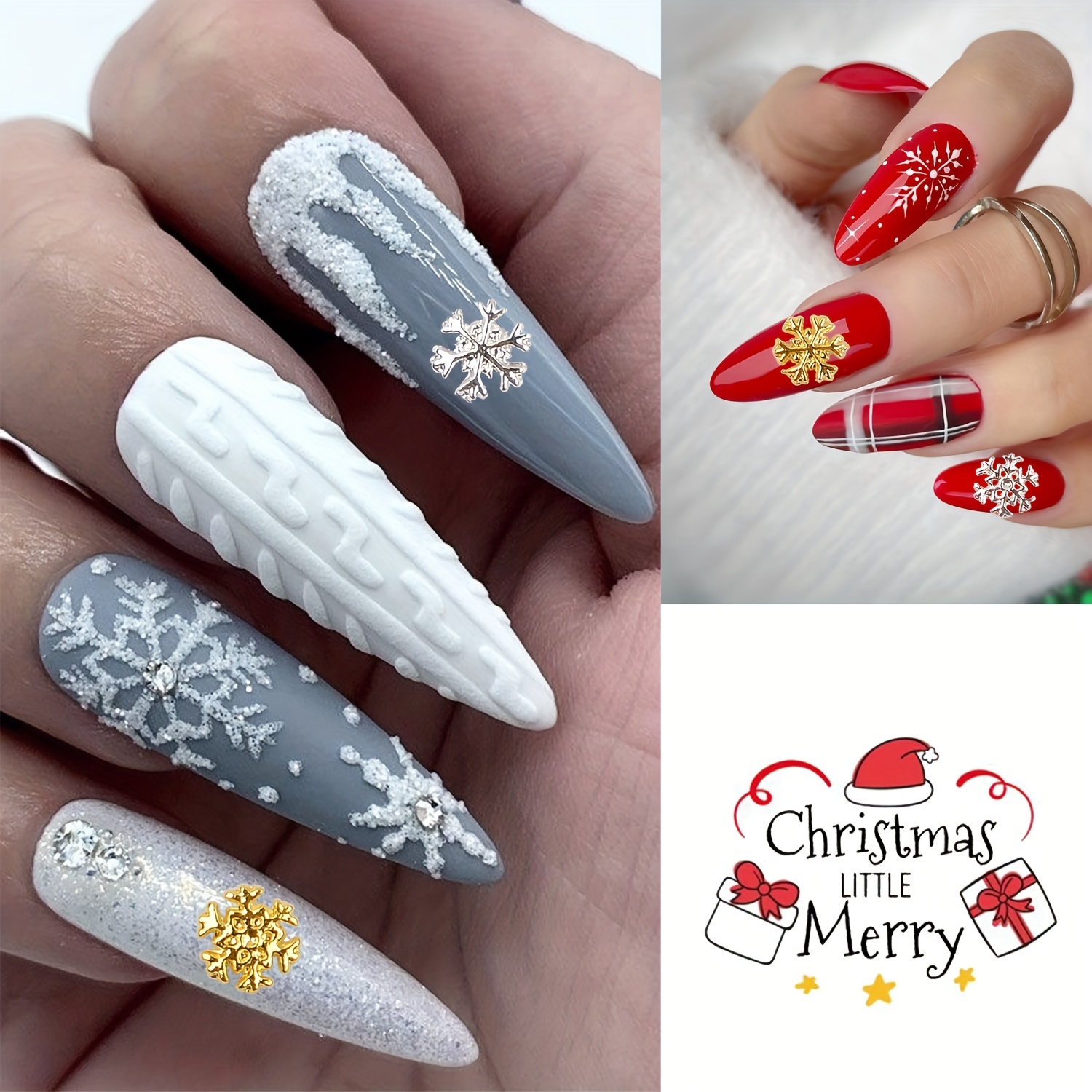 Jewelry Nail Christmas, 3d Christmas Nail Decorations
