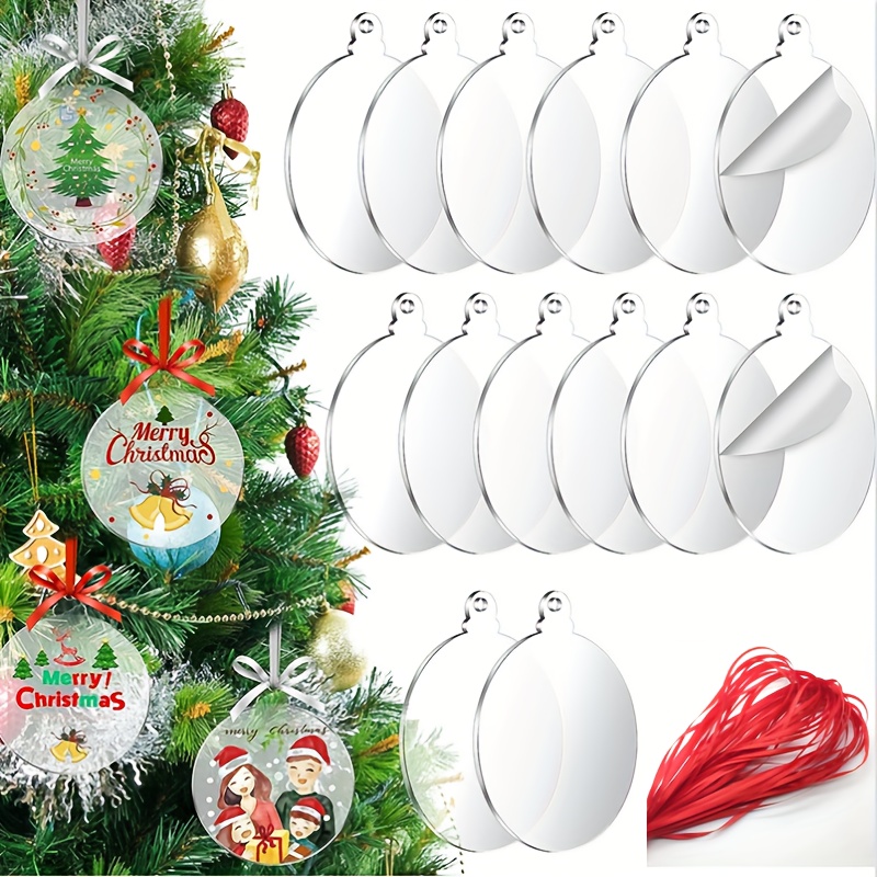 Acrylic Single Sided Christmas Hanging Ornaments - Temu