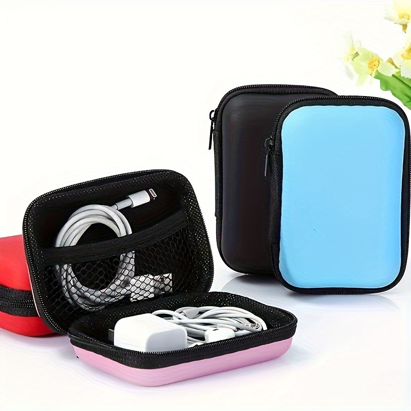 

1pc Mini Data Cable Storage Bag, Portable Earphone Storage Box, Versatile Carry On Pouch