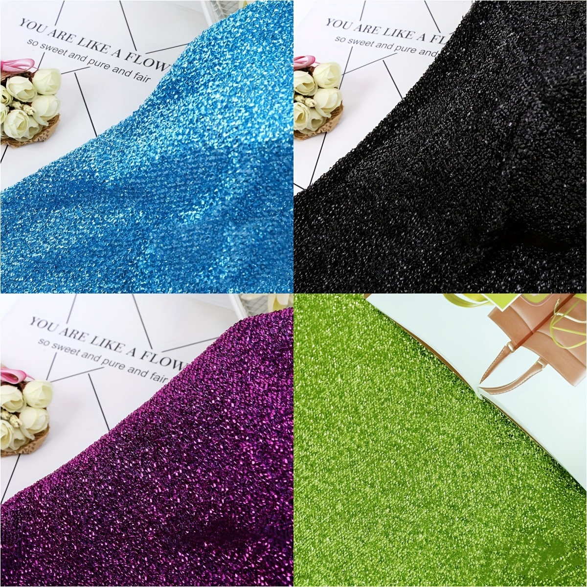 1pc Fabric By The Yard Black Sequin Fabric 1 Yard Length By 48inches Width  (120cm) Sequin Fabric For Sewing Sequin Material Fabric Glitter Mesh Fabric