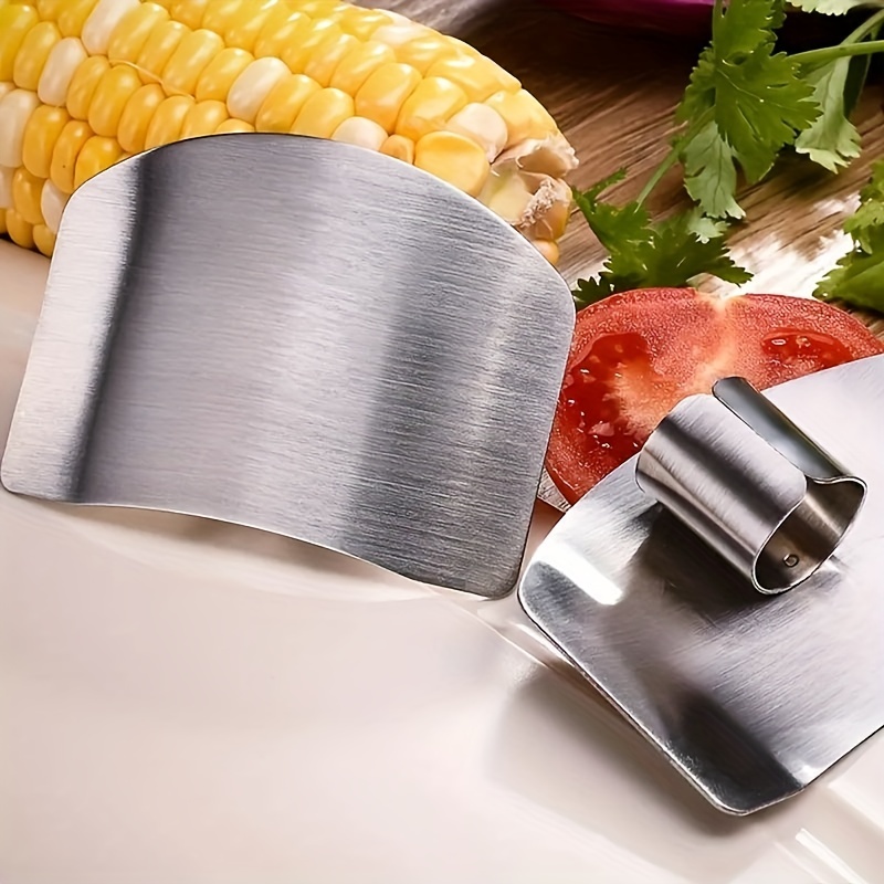 Stainless Steel Finger Protector For Cutting Food Cut - Temu