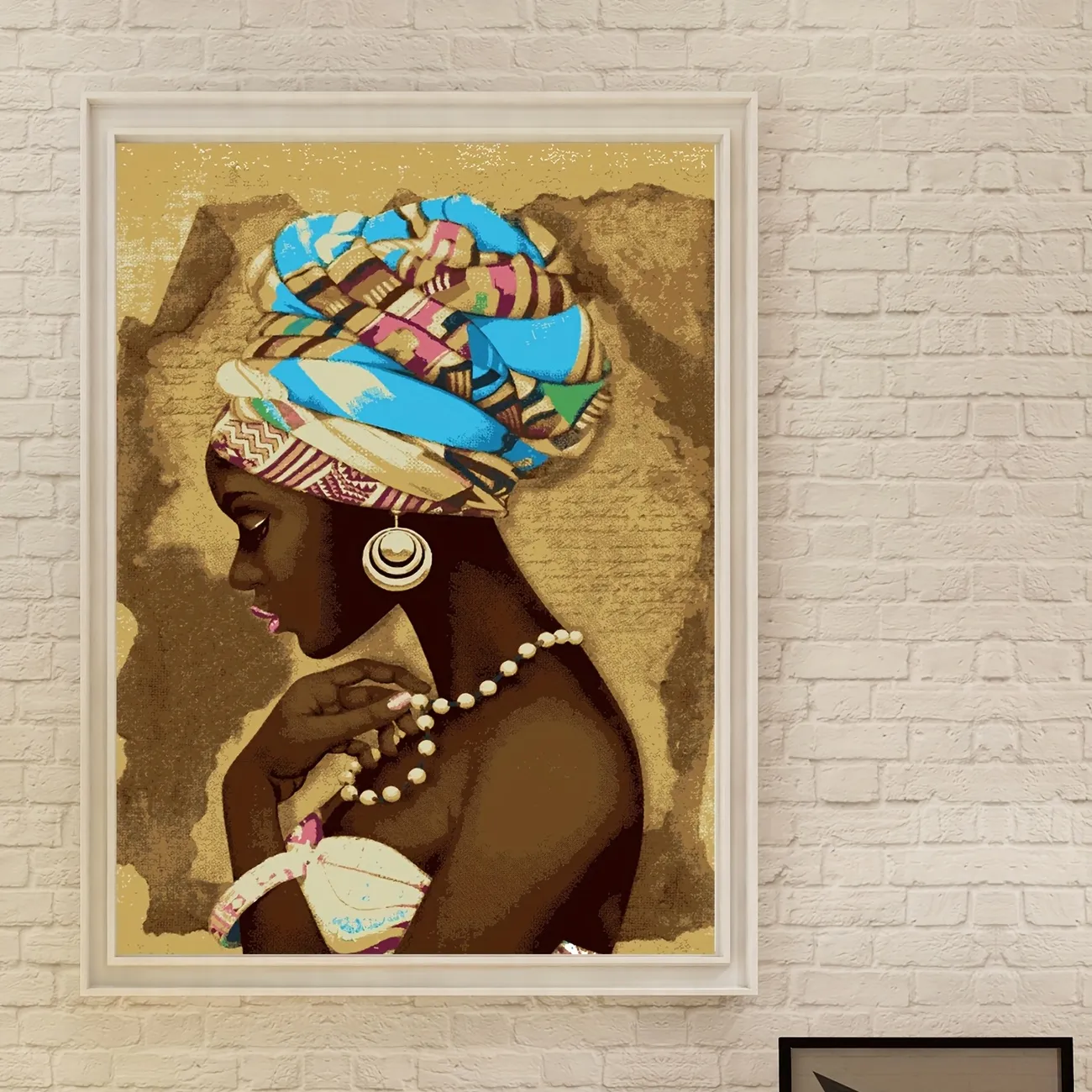 絵画　女性　アート　3人　壁掛け　黒人女性