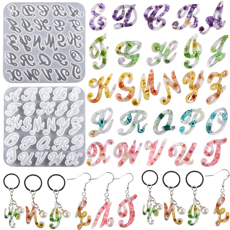 Silicone Alphabet Resin Molds,number Alphabet Jewelry, Silicone