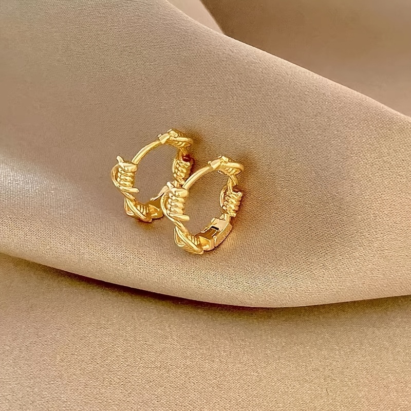 14K Gold Plated Huggie Earrings for Women