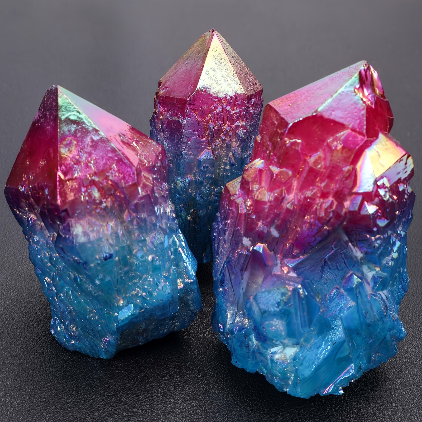 Classic Red And Blue Double Color Exploding Crystal Glass - Temu