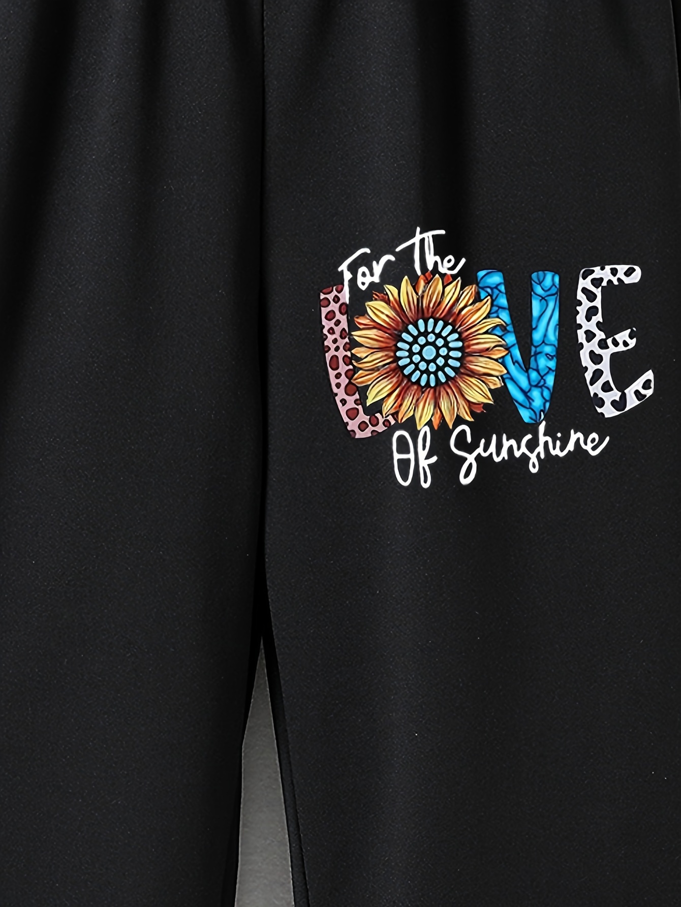 Girl's ' Love Sunshine' Print Joggers Comfy Casual Stylish - Temu United  Arab Emirates