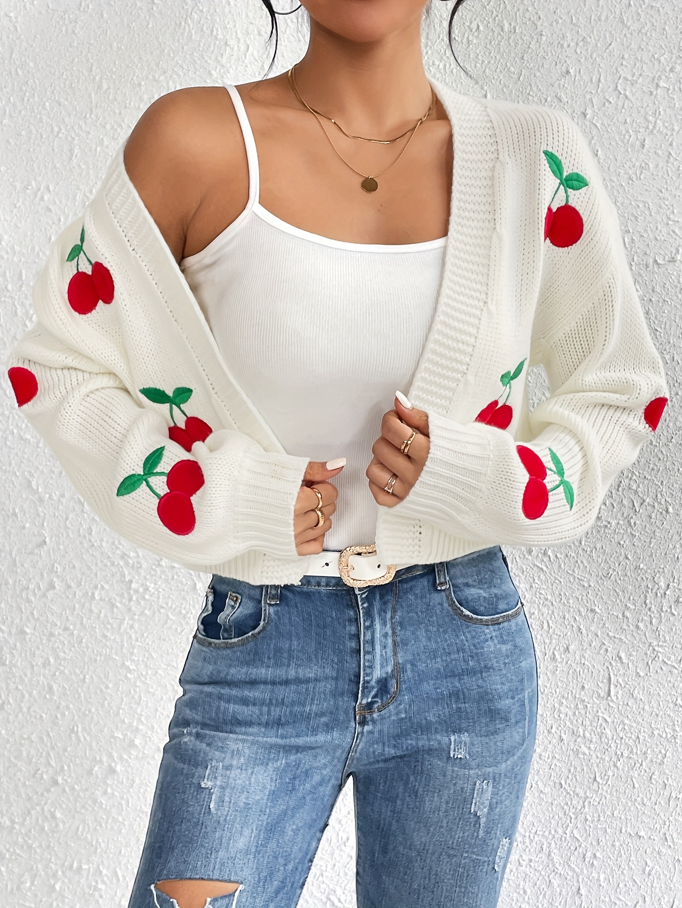 Chunky Cropped Floral Cardigan, Oversize Flower Knitted Sweater, Oversize  Wool Cardigan With Daisies, Hand-knitted Oversized Daisy Sweater -   Canada