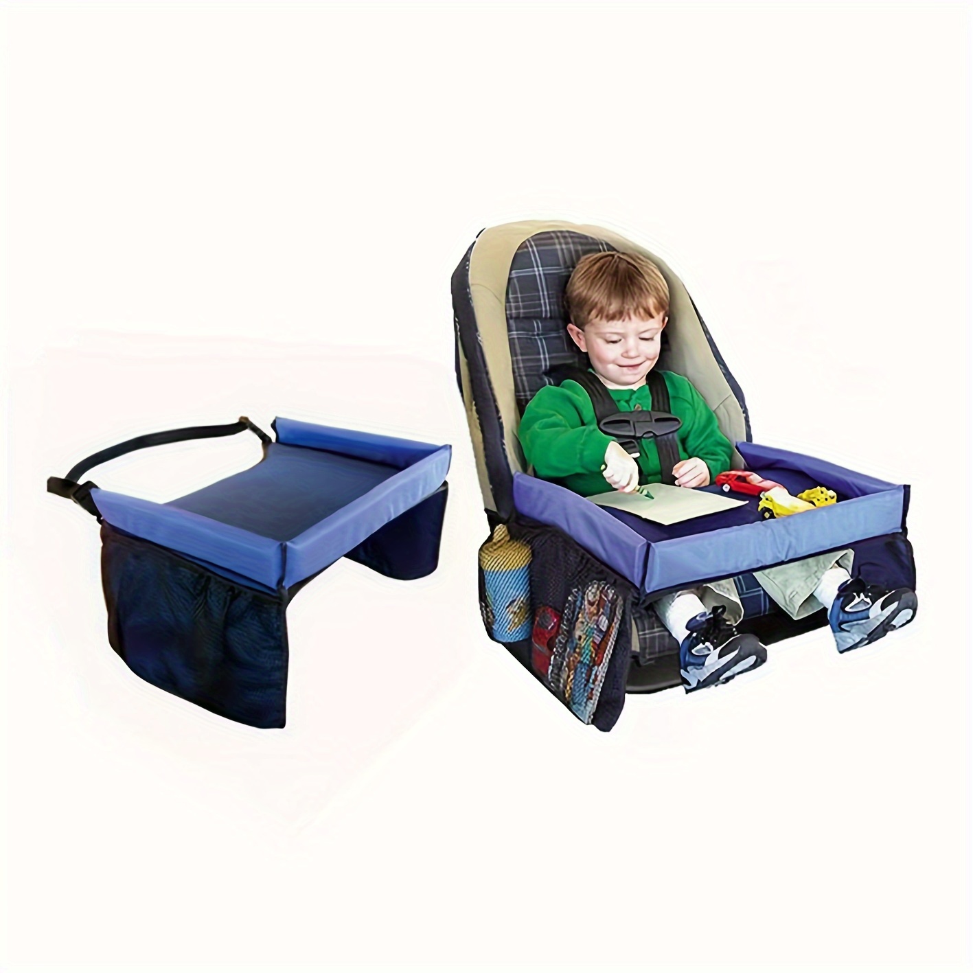 BE Family Travel Kids Car Seat Travel Tray, Car Accessories for Children,  Car Seat Snack Tray, Traveling Essentials for Kids, Toddler Lap Tray for