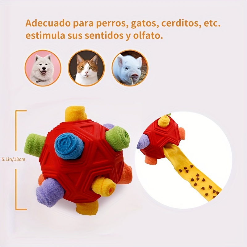 Juguetes interactivos para perros, pelota de olfateo que fomentan las  habilidades naturales de búsqueda de alimento, entrenamiento lento de  alimentos