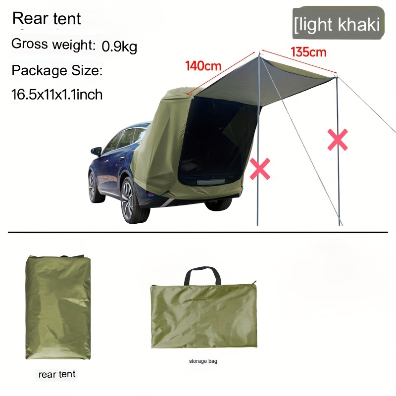 Auto Markise - SUV-Heckklappen-Markisenzelt | Hatchback Canopy Shade für  SUV Minivan, tragbares wasserdichtes Dachzelt, geeignet für Camping-Reisen  im