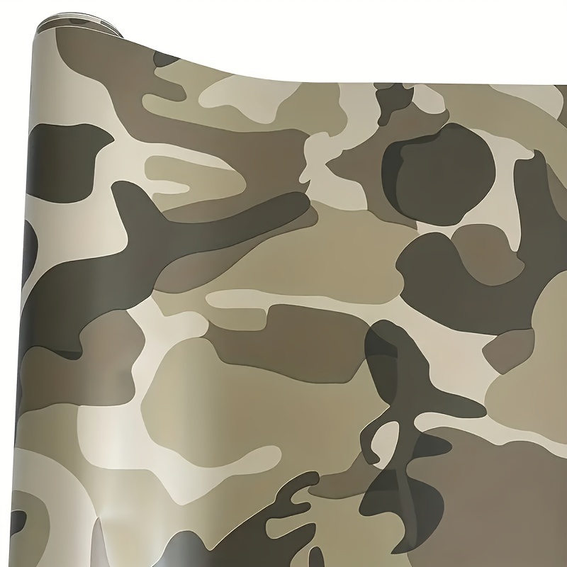 Image of 1pc Camouflage Pvc Car Wrap Film, Self-adhesive Vinyl Sticker For Vehicle Change, Interior Decoration, Motorcycle , Easy To Apply & Remove, Vinyl Car Wrap