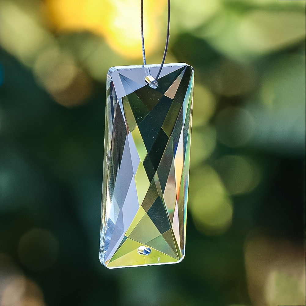 Boule de cristal transparente de 50MM, prisme, verre brillant, pièces de  lustre suspendu, attrape-soleil, rideau, décoration suspendue