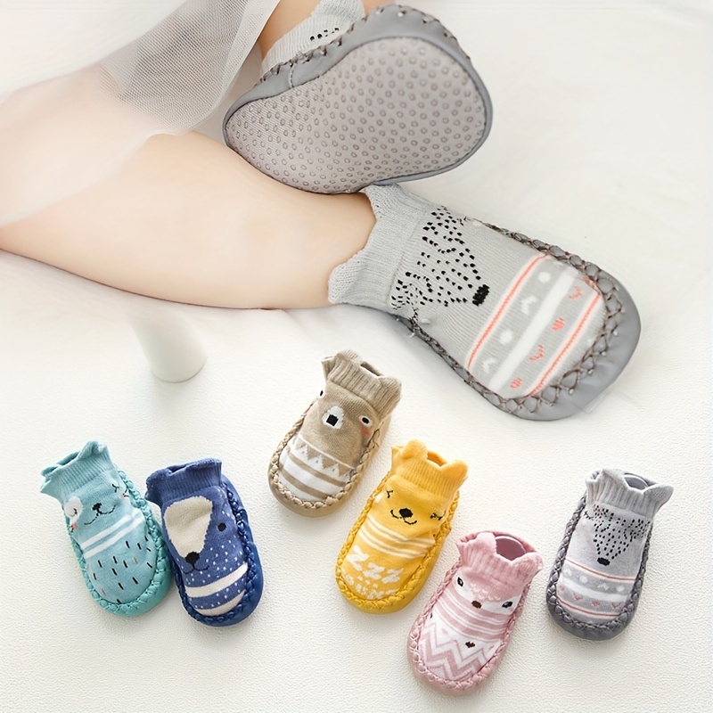 Calcetines antideslizantes para niños y niñas para otoño e invierno,  zapatos deportivos para bebés y niñas (verde, 12-18 meses)