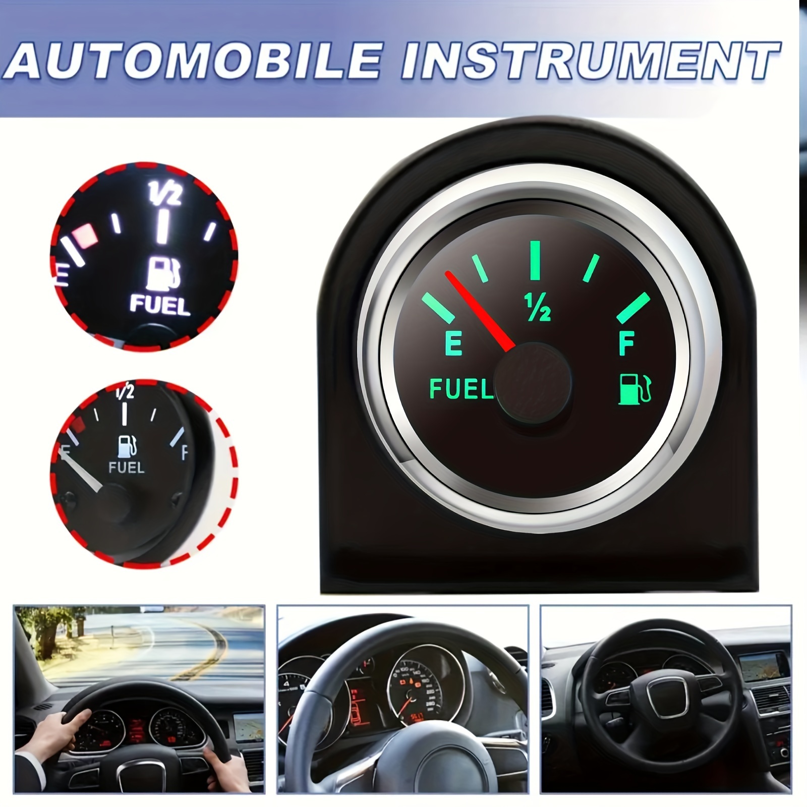 Keenso Auto 12 V 60mm Wassertemperaturanzeige, Universal Auto 20-120 ℃  Digitale Blaue LED Wasserthermometer Manometer 60mm Zusatzinstrumente für  Auto