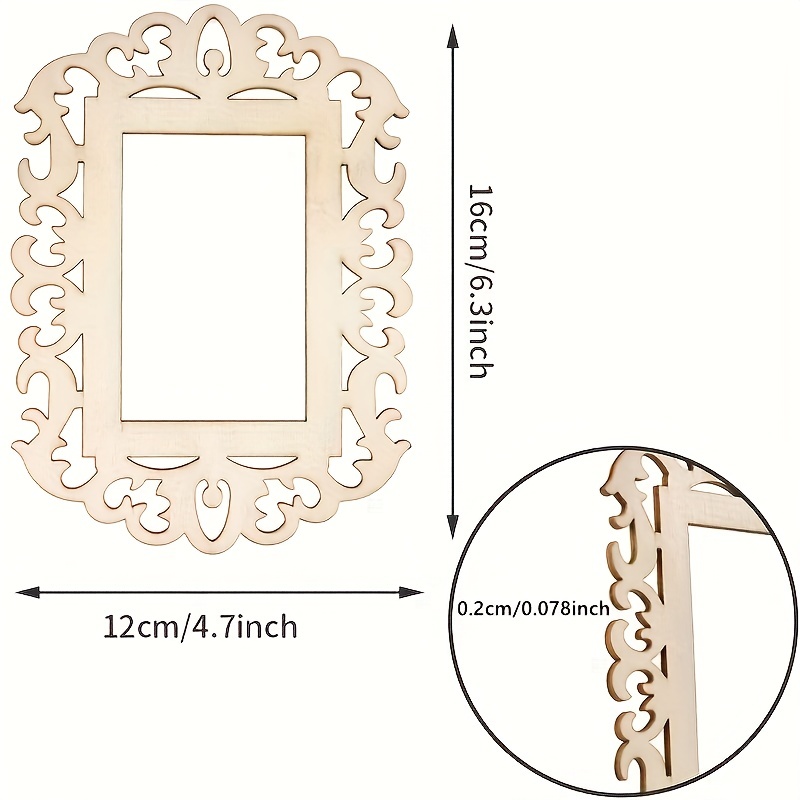 Diy Wood Picture Frames Unfinished Solid Wood Photo Picture - Temu