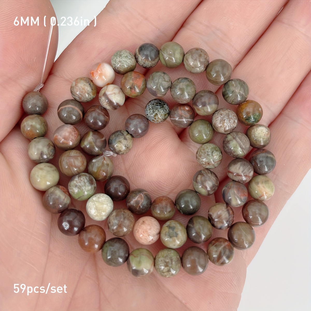 Natural Stone Burma Jade Beads Round Loose Spacer Beads For - Temu