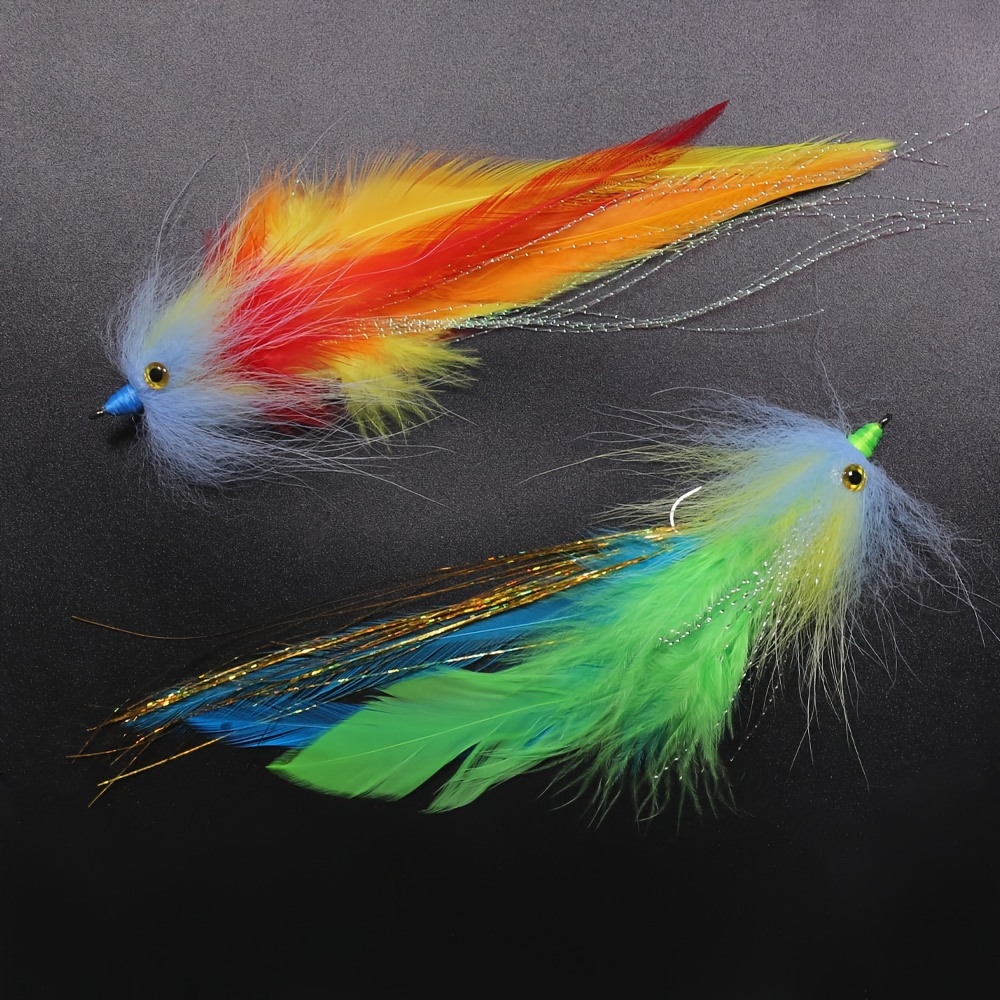 Rooster Hackle Feather Fish Streamer Fly Streamer Fly Trout - Temu