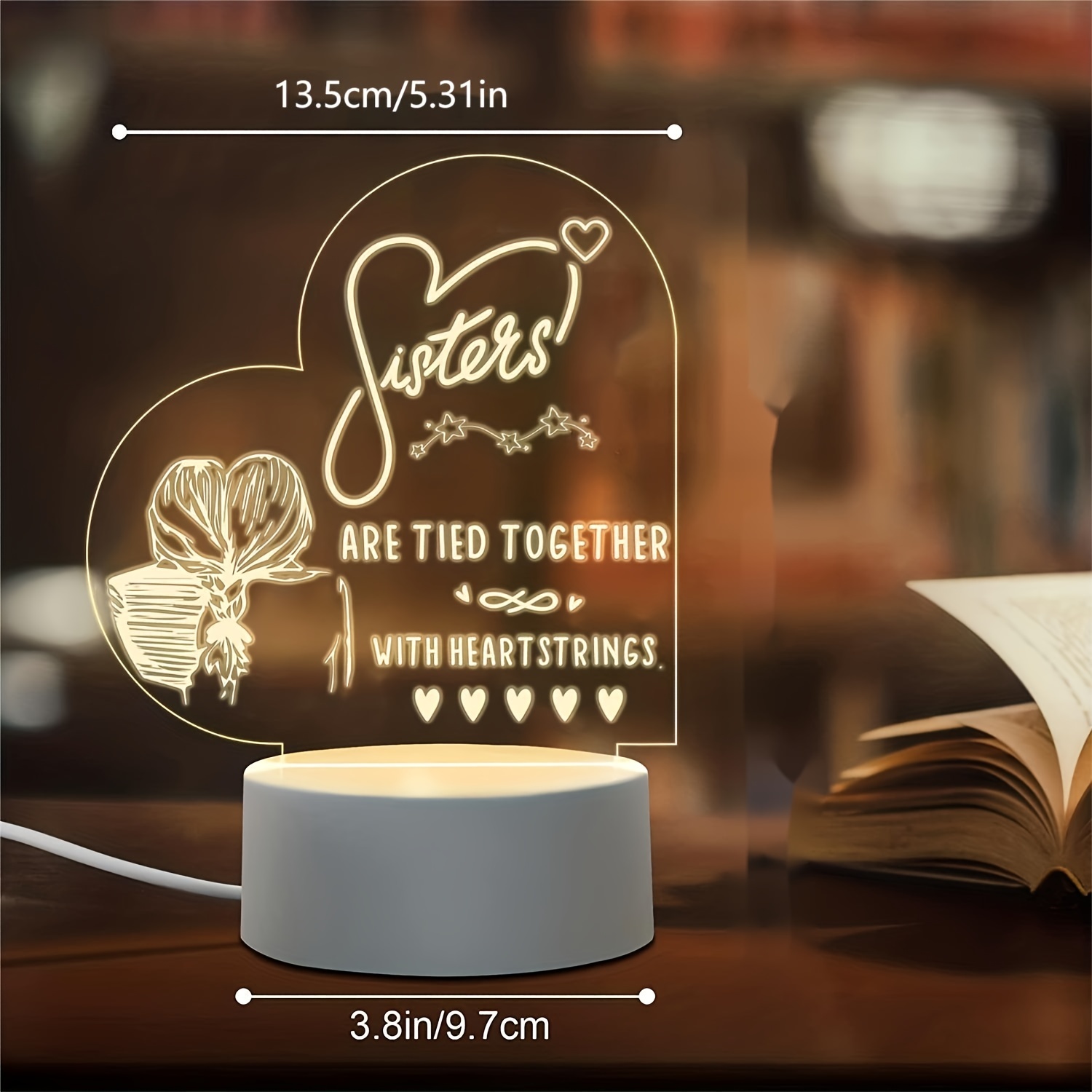 Sister Gifts from Sister, Gifts for Sister Night Light, Birthday Gifts