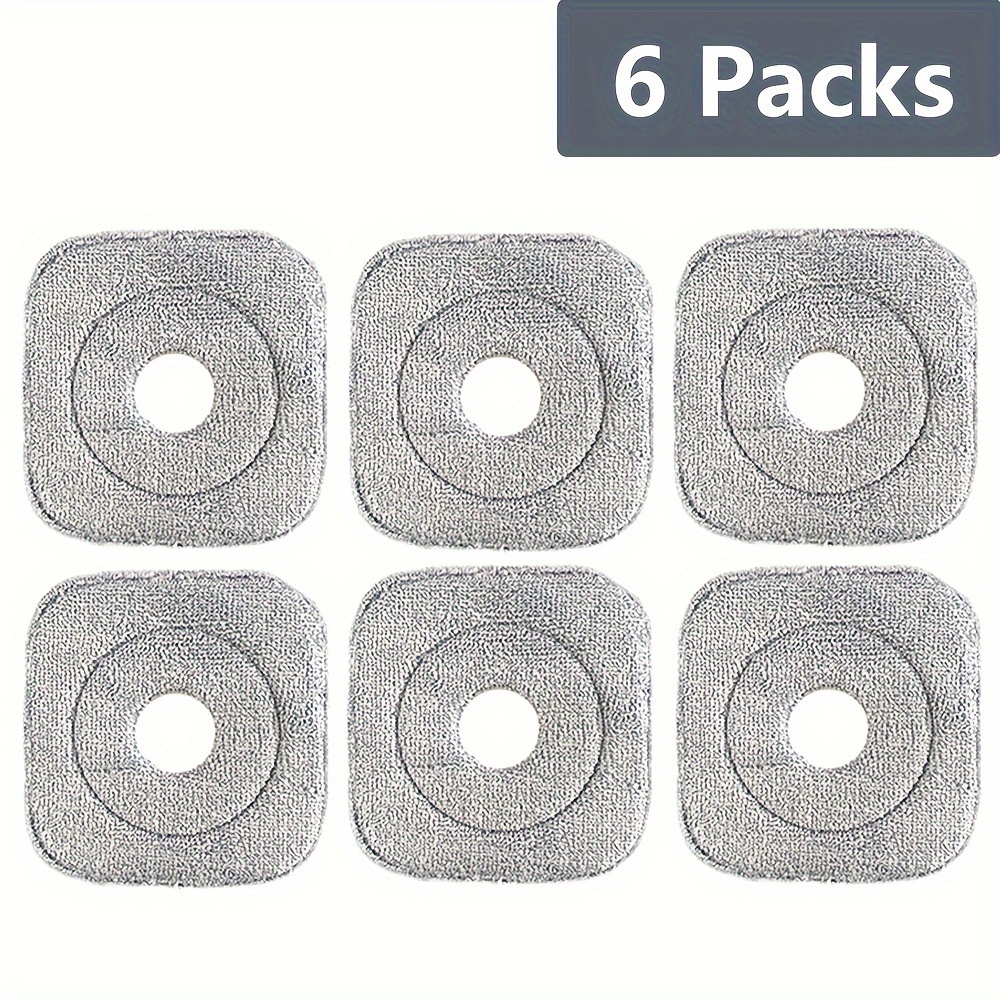 TEMU 2/4/6/10pcs, Detachable Square Cleaning Mop Replacement Pad,8.85*8.85inch,square Flat Floor Mop Cloth, Washable And Durable Replacement Mop