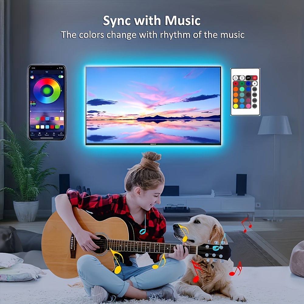 1pc Musik Sync Led lichtleiste Rgb led streifenlicht Musik - Temu Luxembourg